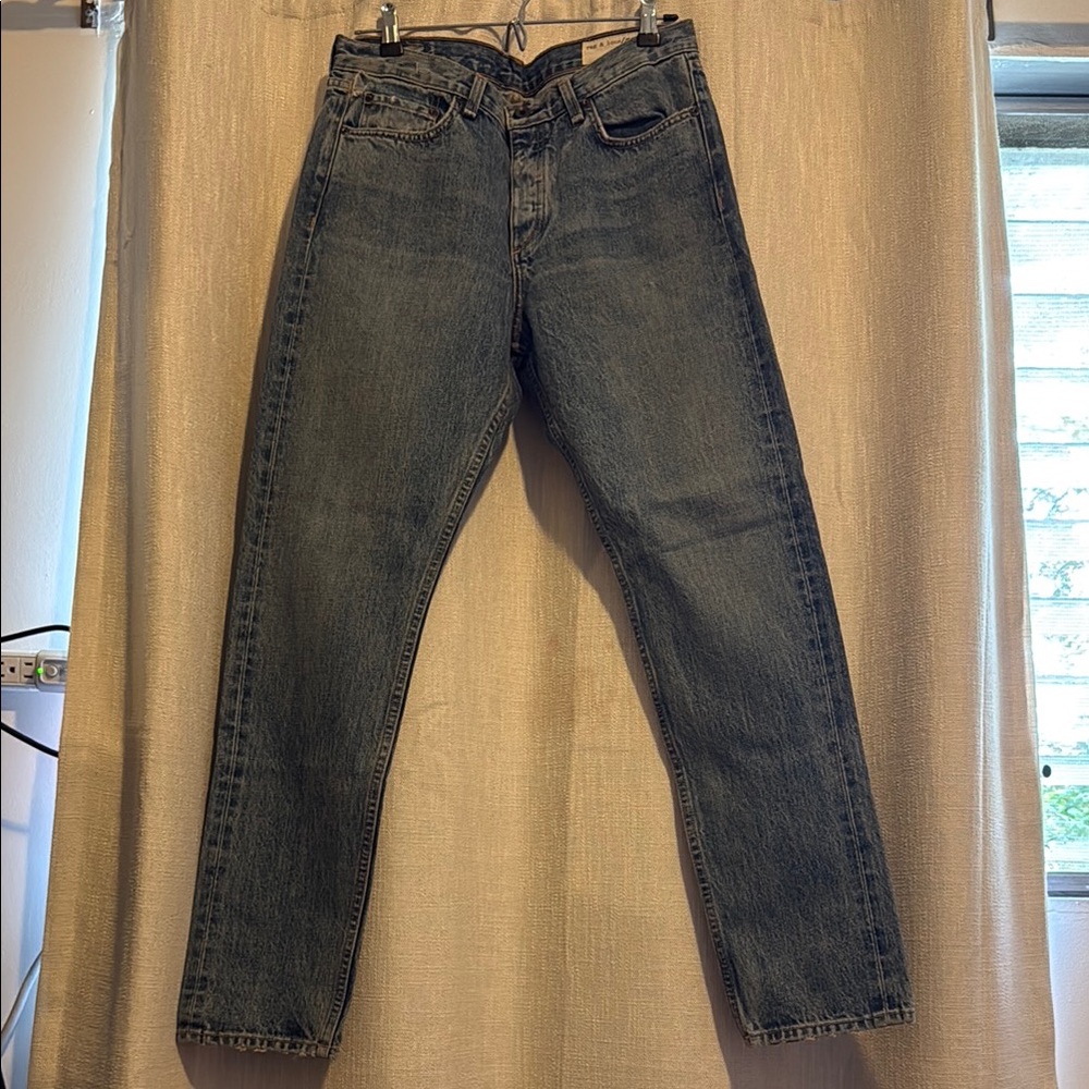 rag & bone Blue Straight Jeans